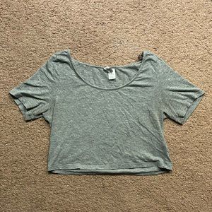 Gray crop top